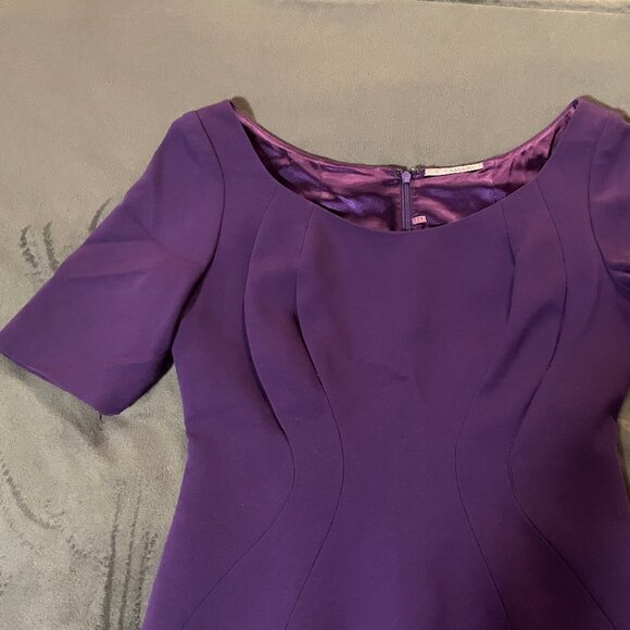 TAHARI Purple knee length dress (4) - Picture 3 of 11